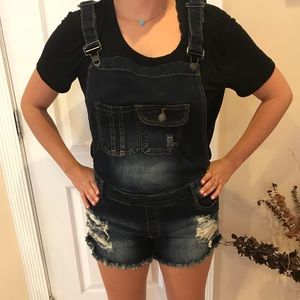 Overall Jean shorts